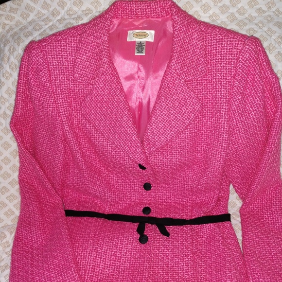 Talbots Jackets & Blazers - Talbots Pink  belted jacket Size 8